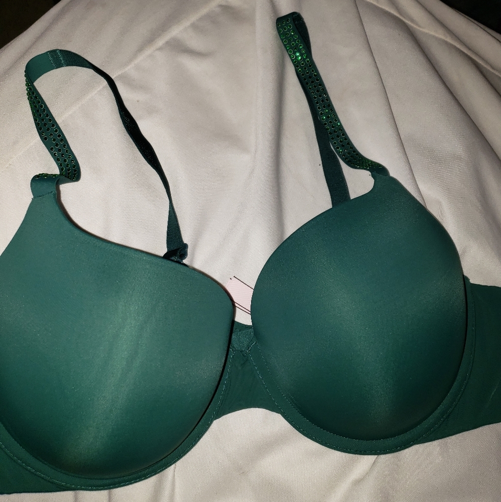 Vs rhinestone push up bra